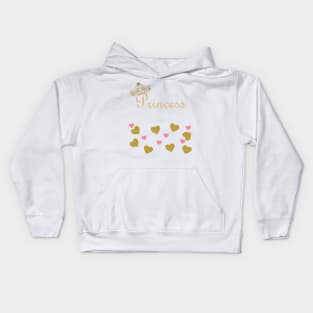 Princess Hearts Kids Hoodie